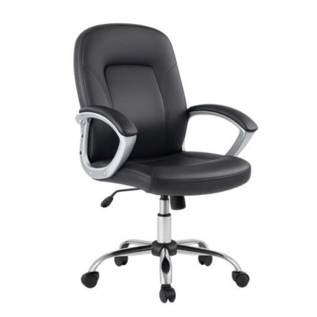 Chaise de direction Odesk 9014M-BK Noir en Similicuir