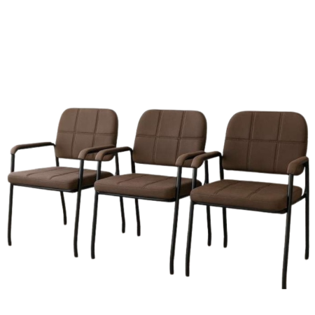 Chaise Visiteur Odesk CH-002 Marron avec Accoudoirs – Confort & Élégance