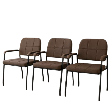 Chaise Visiteur Odesk CH-002 Marron avec Accoudoirs – Confort & Élégance