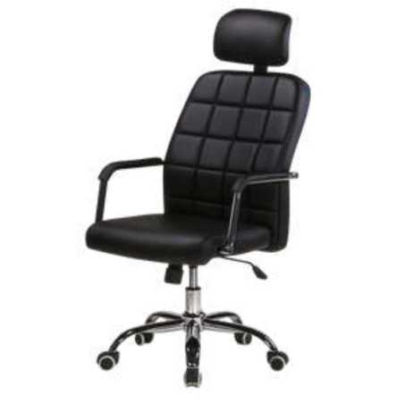 Chaise Opérateur Ergonomique avec Appui-tête – Noir / Marron