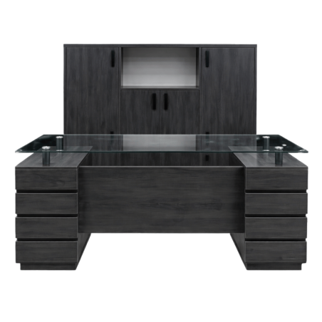 Bureau de Direction Odesk Timgade 1M40 / 1M60 – Ensemble Complet avec Retour, Bahut et Caisson