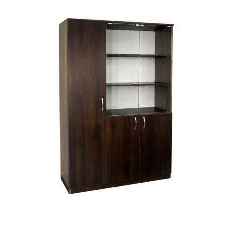 Armoire Semi-Vitrée PDG 3 Portes ODS-SV – Armoire de Direction en Bois Mélaminé