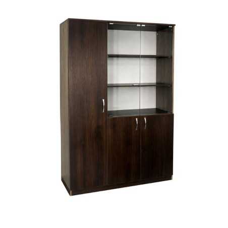 Armoire Semi-Vitrée PDG 3 Portes ODS-SV – Armoire de Direction en Bois Mélaminé